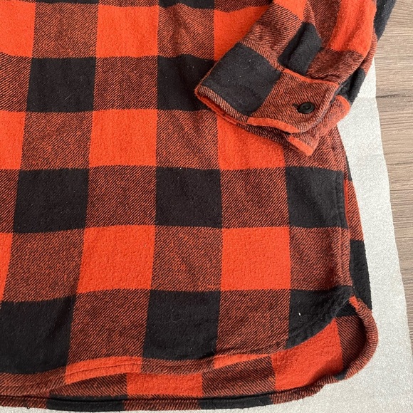 [XL]Levi's Orange and Black Relax Fit Plaid Checkered Flannel Shirt - Picture 2 of 6
